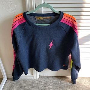 Aviator nation cropped sweatshirt